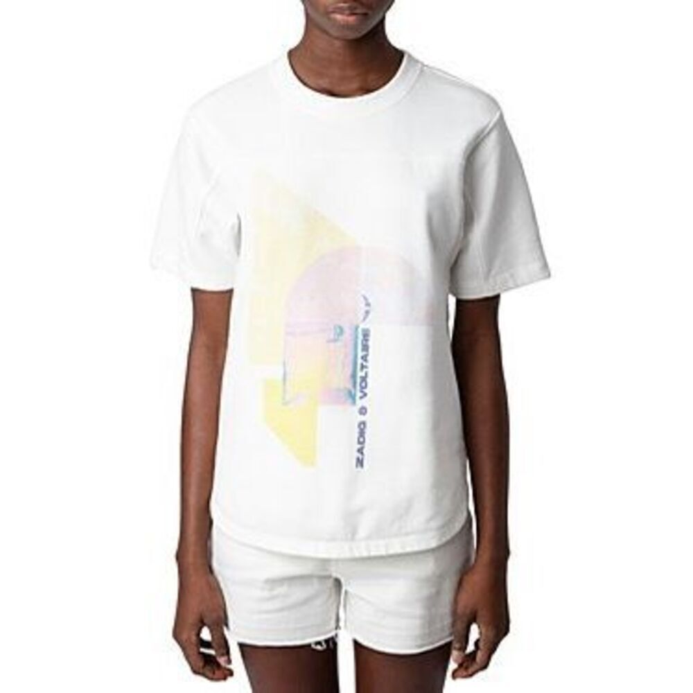 ZADIG & VOLTAIRE Bow Mo Terry Palmier Tee NEW NWT